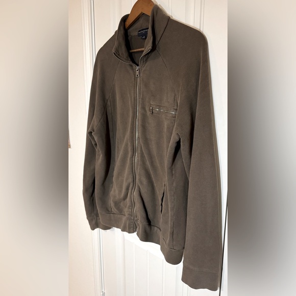 Banana Republic Men’s Army Green Full Zip Front, Sweatshirt Jacket- size L - Picture 4 of 9